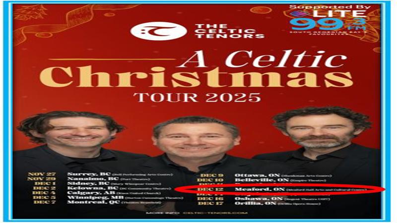 Celtic Tenors coming 2 Meaford!